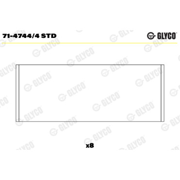 Вкладыши шатунные Glyco 714744/4std