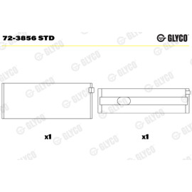 Комплект вкладышей двигателя Glyco 723856std