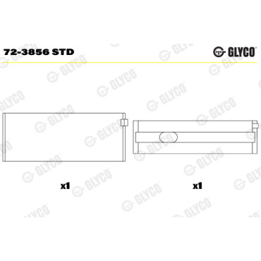 Комплект вкладышей двигателя Glyco 723856std