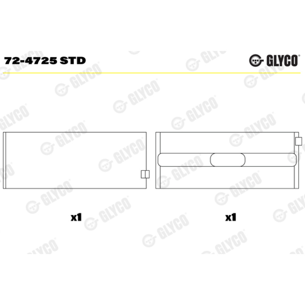 Комплект вкладишів двигуна Glyco 724725std