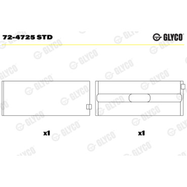 Комплект вкладышей двигателя Glyco 724725std