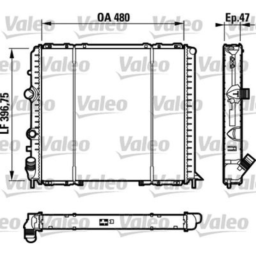 Радиатор системы охлаждения VALEO 732071