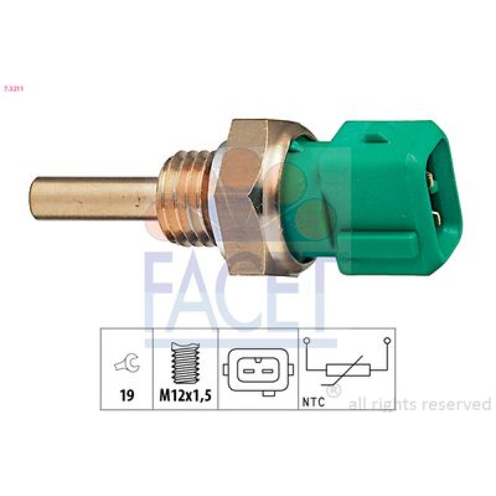 Датчик температури Mazda 323/626/ Toyota Camry/Corolla/Land Cruiser 1.3-.40 81-96 FACET 73211