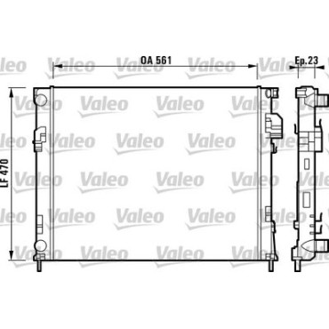 Радиатор системы охлаждения VALEO 732853