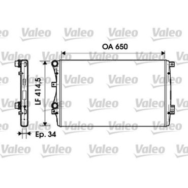 Радиатор системы охлаждения VALEO 732872