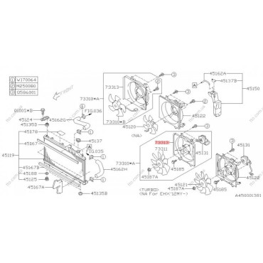 Кожух вентилятора SUBARU 73313fj001