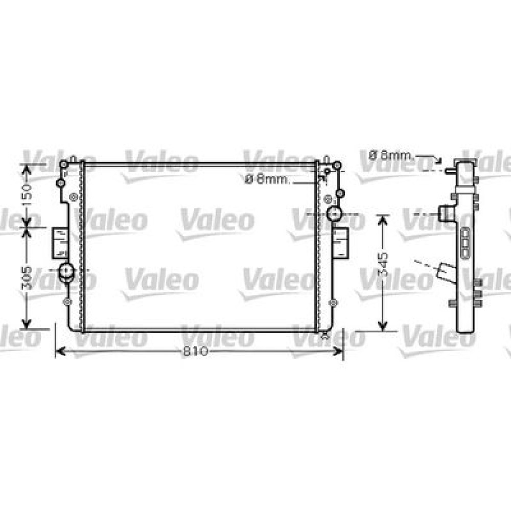 Радиатор системы охлаждения VALEO 734448