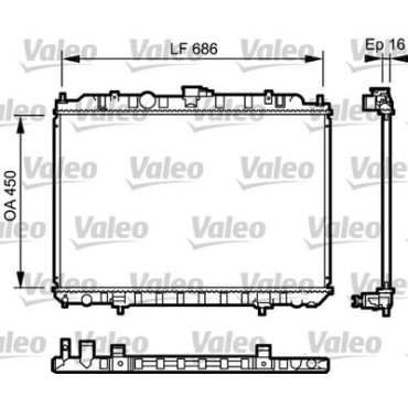 Радиатор системы охлаждения VALEO 735063
