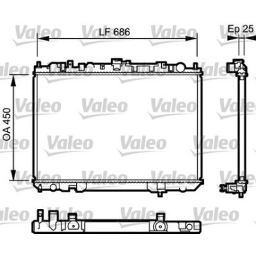 Радиатор системы охлаждения VALEO 735081