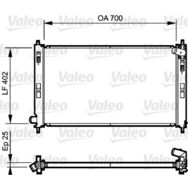 Радиатор системы охлаждения VALEO 735200