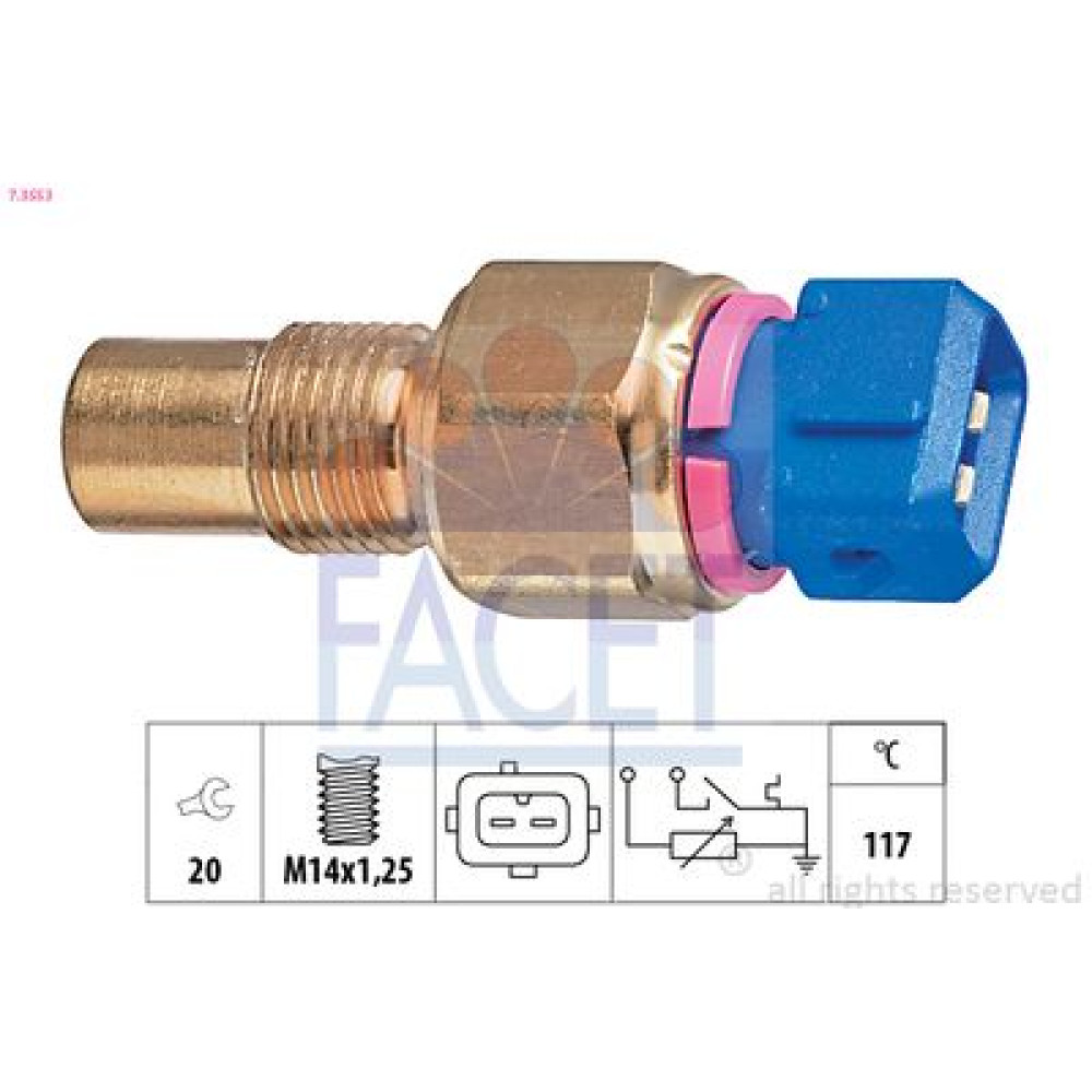 Датчик температуры охлаждающей жидкости FACET 73553