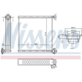NISSENS 73980 Радиатор системы обогрева салона NISSENS 73980