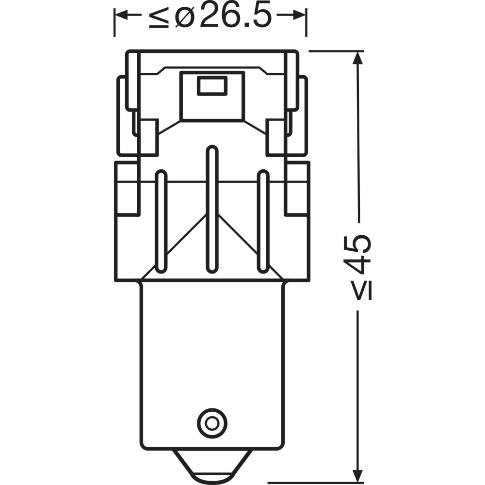 Автолампа LED 12V P21W 6000K комплект 2 шт. OSRAM 7506dwp2bl