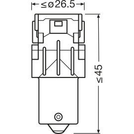 Автолампа LED 12V P21W 6000K комплект 2 шт. OSRAM 7506dwp2bl