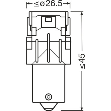 Автолампа LED 12V P21W 6000K комплект 2 шт. OSRAM 7506dwp2bl