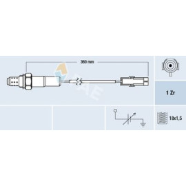 Датчик кисню FAE 77101