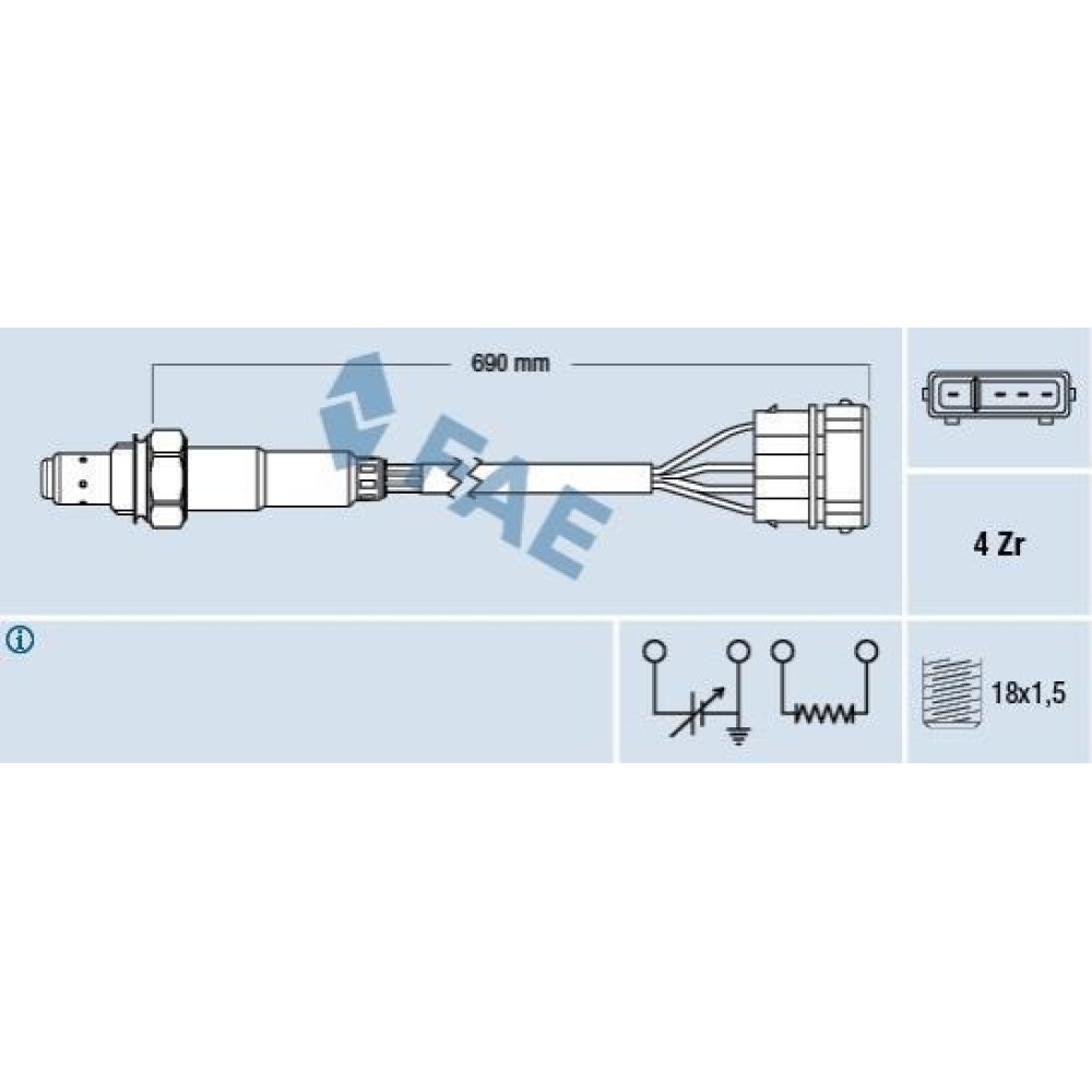 Датчик кисню FAE 77128
