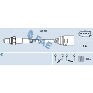 Датчик кисню FAE 77205