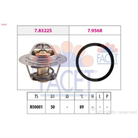 Термостат Duster/Logan/Clio/Kangoo/Megane I, II, III 1,4/1.6/2.0i 98- (88 C) FACET 78322