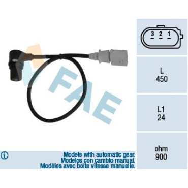 Датчик положения коленчатого вала FAE 79055
