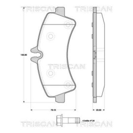 TRISCAN 811010559 Тормозные колодки задние TRISCAN 811010559