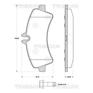 Тормозные колодки задние TRISCAN 811010559
