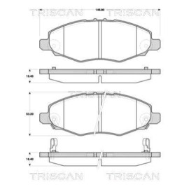TRISCAN 811013067 Тормозные колодки передние TRISCAN 811013067
