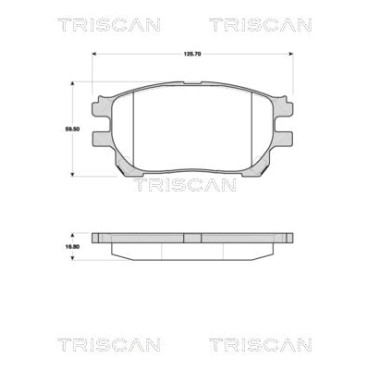 Тормозные колодки передние TRISCAN 811013073