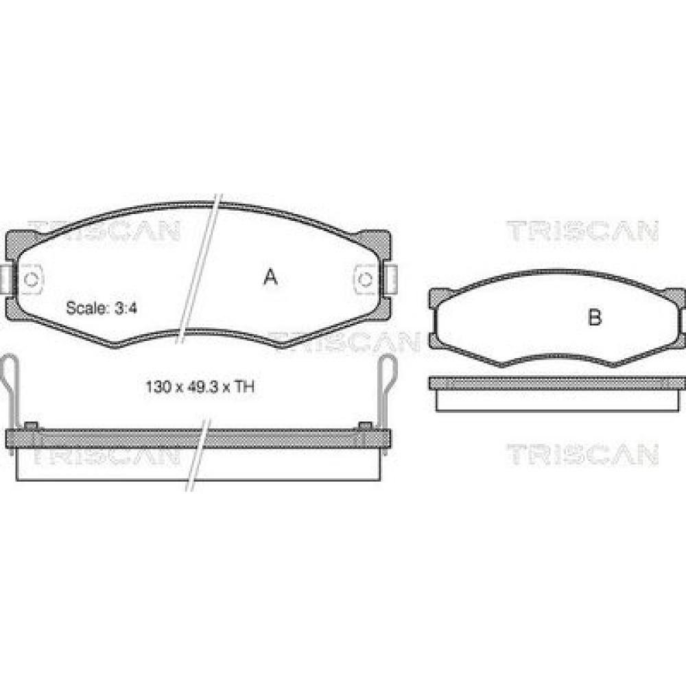 Колодки гальмівні передні TRISCAN 811014103