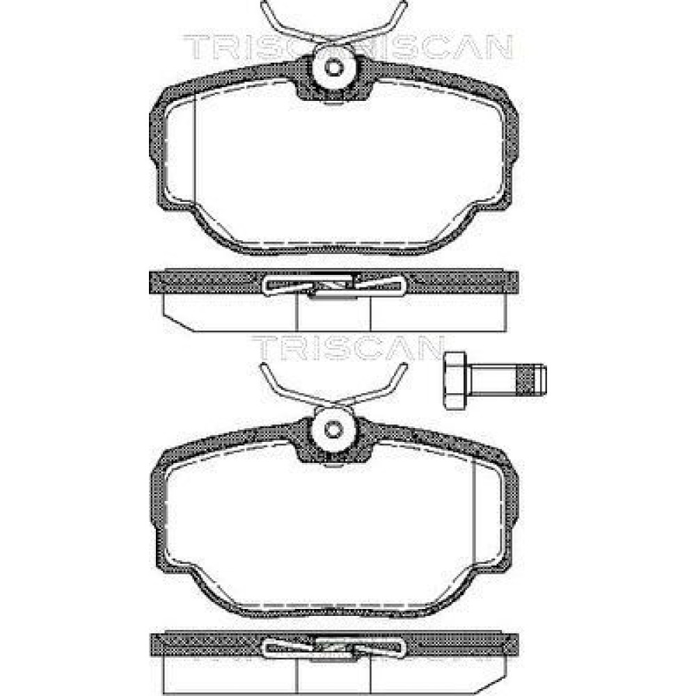 Тормозные колодки задние TRISCAN 811017015