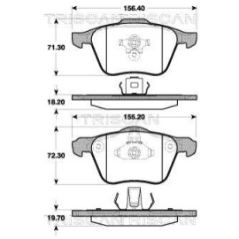 Тормозные колодки передние TRISCAN 811027010