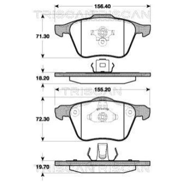 Тормозные колодки передние TRISCAN 811027010