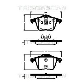 Тормозные колодки задние TRISCAN 811027011