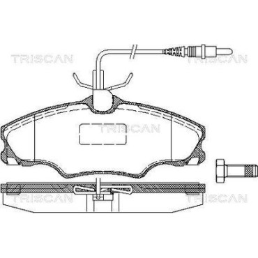 Колодки гальмівні передні TRISCAN 811028002