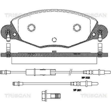 Тормозные колодки передние TRISCAN 811028018