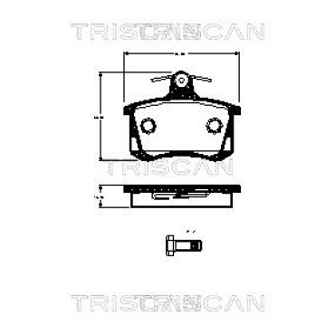 Тормозные колодки задние TRISCAN 811029070