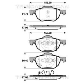Тормозные колодки передние TRISCAN 811040010