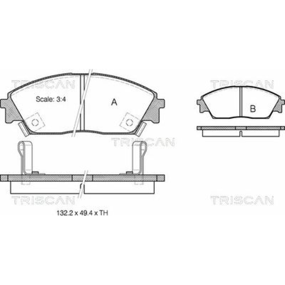 Колодки гальмівні передні TRISCAN 811040885