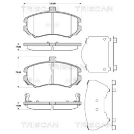 Колодки гальмівні передні TRISCAN 811043034