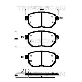 Колодки гальмівні передні TRISCAN 811068178