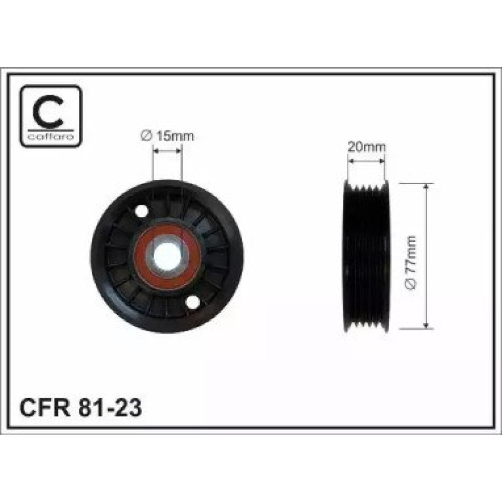 ролик натяжной пас поликлиновый CAFFARO 8123