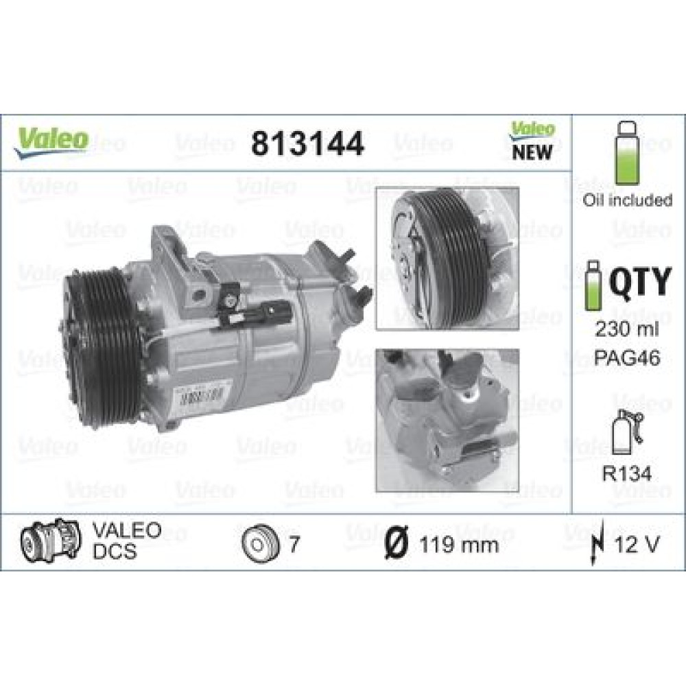 Компрессор кондиционера VALEO 813144