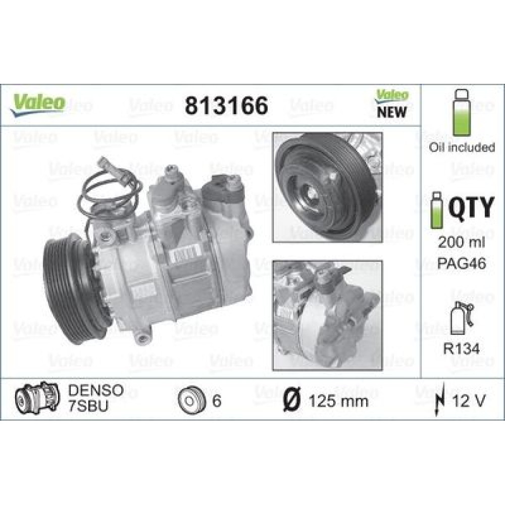 Компресор кондиціонера VALEO 813166