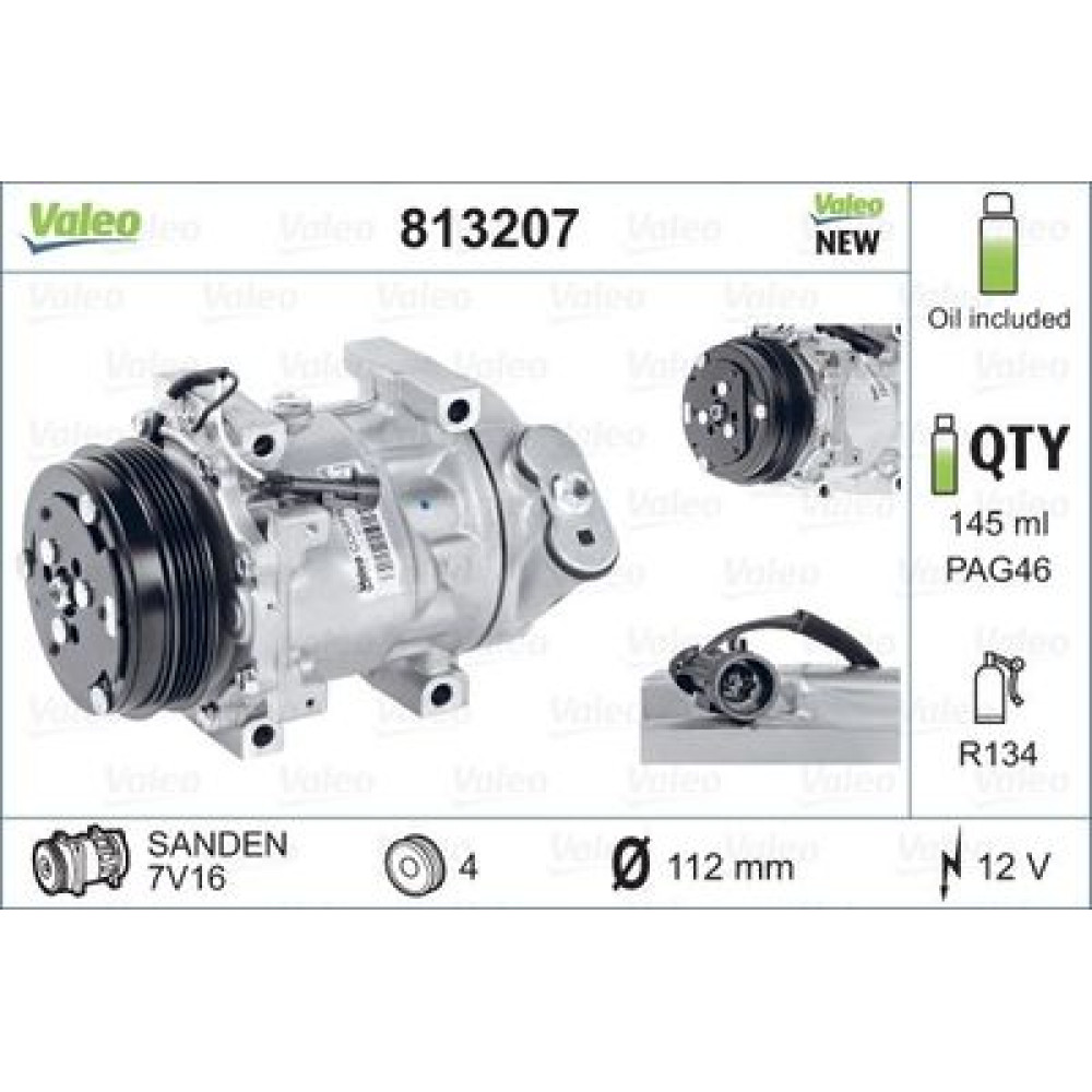 Компрессор кондиционера VALEO 813207