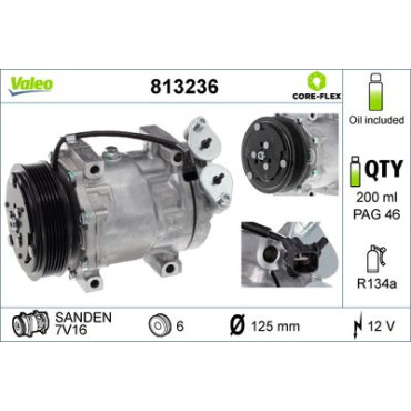 Компресор кондиціонера VALEO 813236