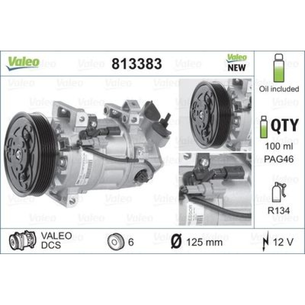 Компрессор кондиционера VALEO 813383