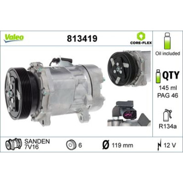 Компресор кондиціонера VALEO 813419