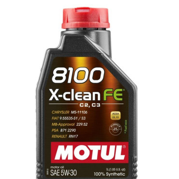 Олива моторна 100% синтетична для авто 8100 X-Clean FE 5W30 1L MOTUL 814101