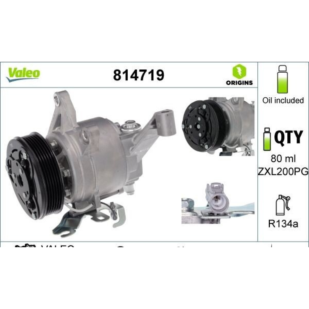 Компресор кондиціонера VALEO 814719