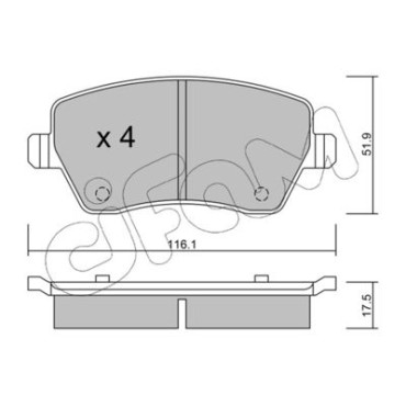 Тормозные колодки передние CIFAM 8224850
